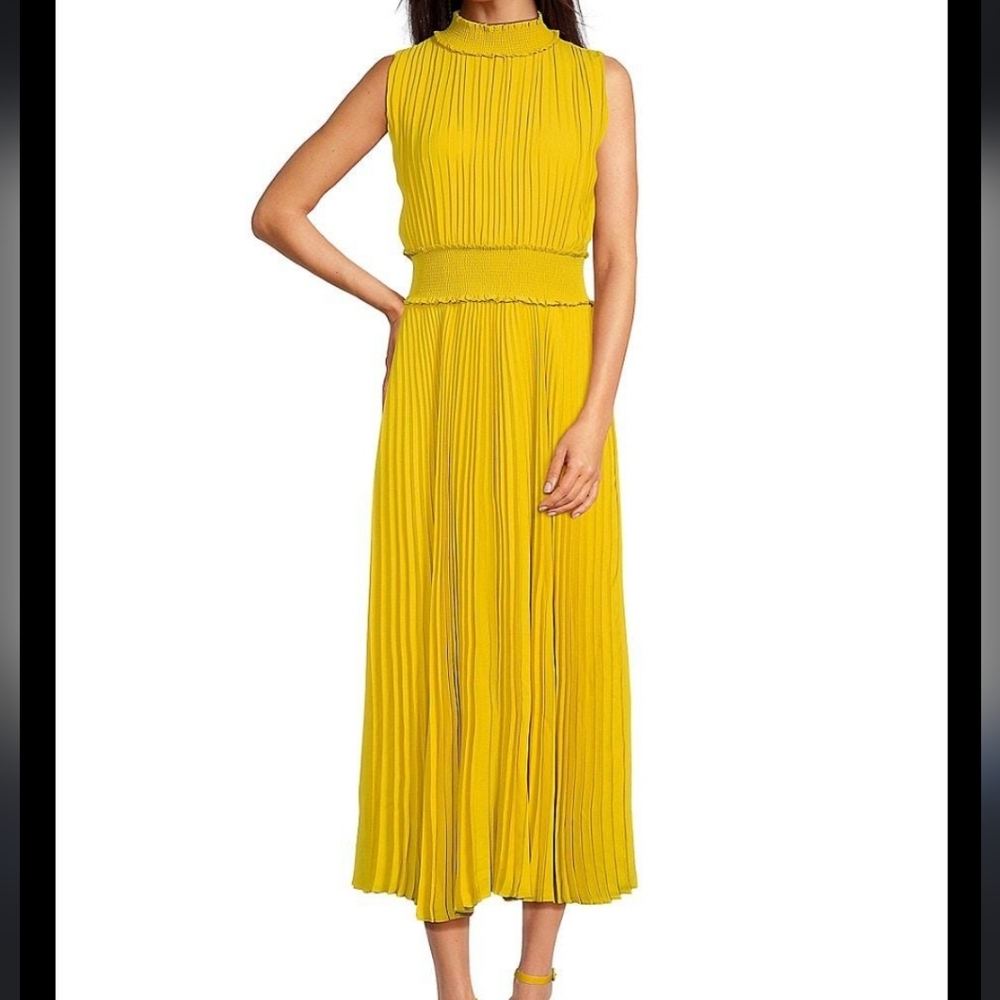 Nanette Lepore Mock Neck pleated dress